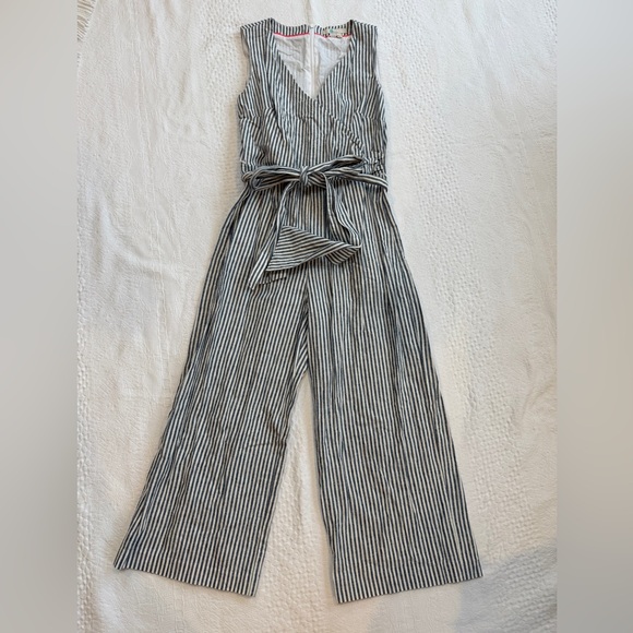 Boden Pants - Boden Striped Jumpsuit Women’s Size 4 Tie Waist Sleeveless